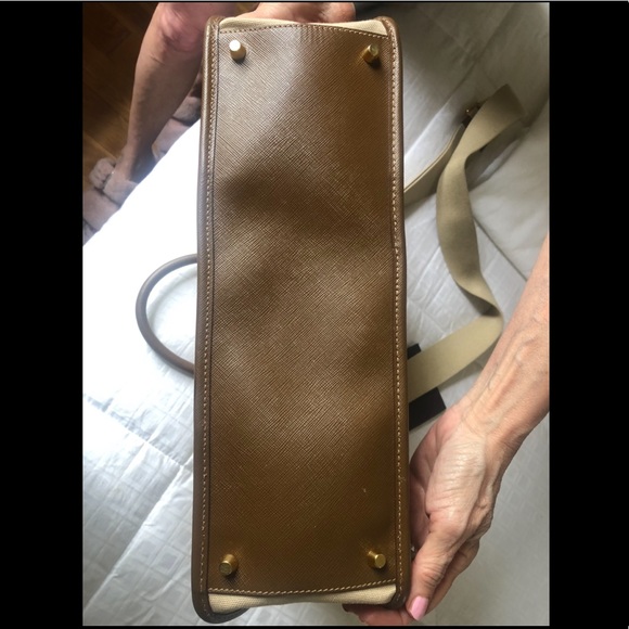 Canvas and Leather Prada Satchel/Crossbody - Picture 5 of 11